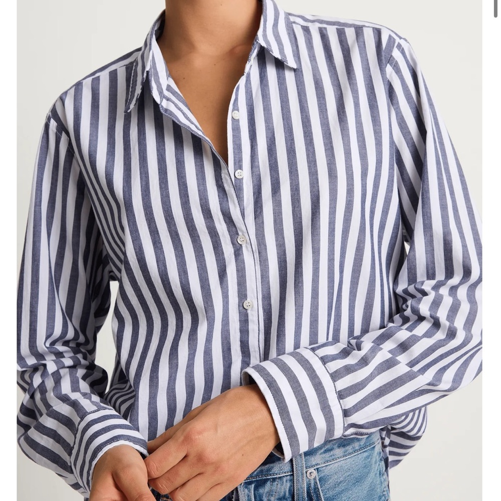 XÍRENA BLUE AND WHITE SHIRT